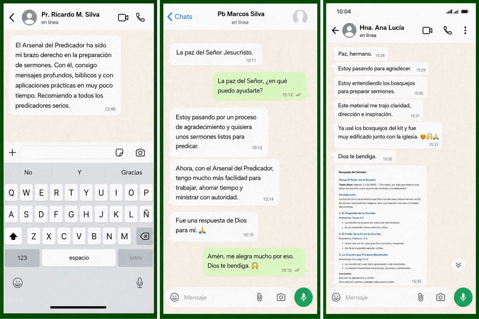 Testimonios del Arsenal del Predicador